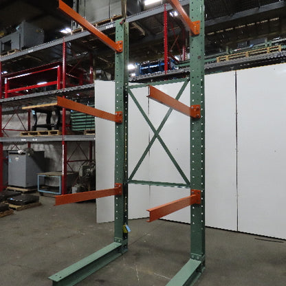 Cantilever Rack 1-Sided 12' Tall 72" Bracing Bolt Together 48" 1600Lb Cap Arms - Starter NEW