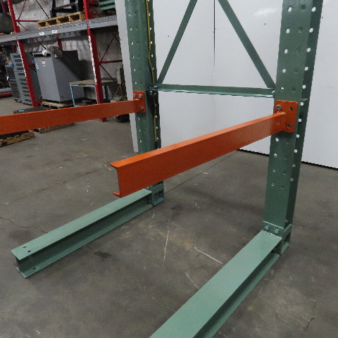 Cantilever Rack 1-Sided 12' Tall 72" Bracing Bolt Together 48" 1600Lb Cap Arms - Starter NEW