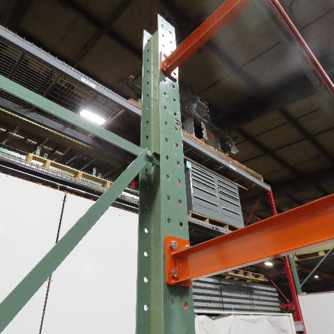 Cantilever Rack 1-Sided 12' Tall 72" Bracing Bolt Together 48" 1600Lb Cap Arms - Starter NEW