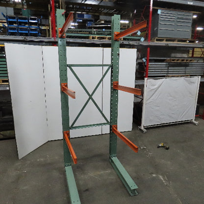 Cantilever Rack 1-Sided 12' Tall 72" Bracing Bolt Together 48" 1600Lb Cap Arms - Starter NEW