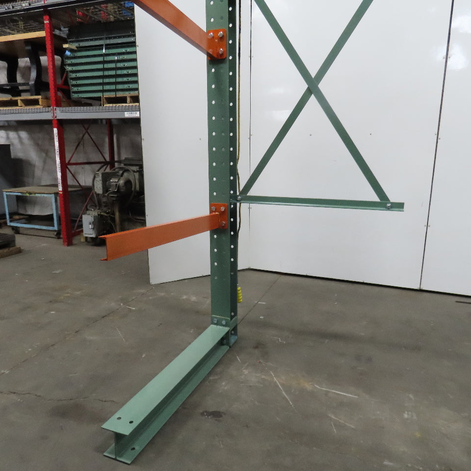 Cantilever Rack 1-Sided 12' Tall 72" Bracing Bolt Together 48" 1600Lb Cap Arms - Add on NEW