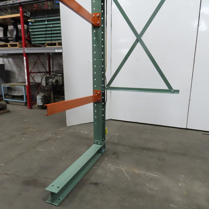 Cantilever Rack 1-Sided 12' Tall 72" Bracing Bolt Together 48" 1600Lb Cap Arms - Add on NEW