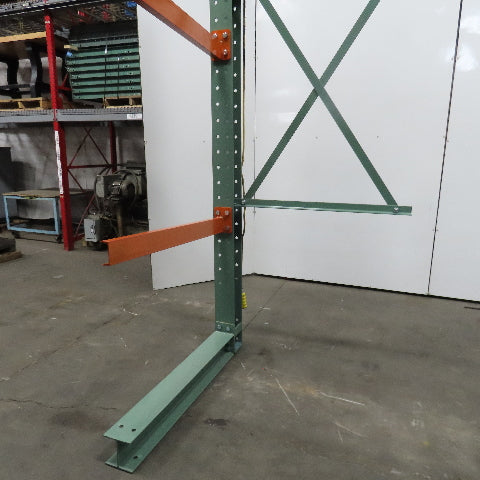 Cantilever Rack 1-Sided 12' Tall 72" Bracing Bolt Together 48" 1600Lb Cap Arms - Add on NEW