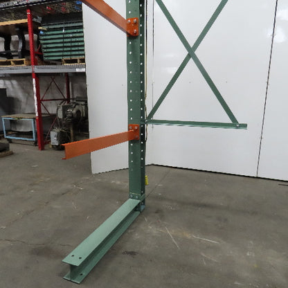 Cantilever Rack 1-Sided 12' Tall 72" Bracing Bolt Together 48" 1600Lb Cap Arms - Add on NEW