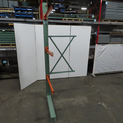 Cantilever Rack 1-Sided 12' Tall 72" Bracing Bolt Together 48" 1600Lb Cap Arms - Add on NEW