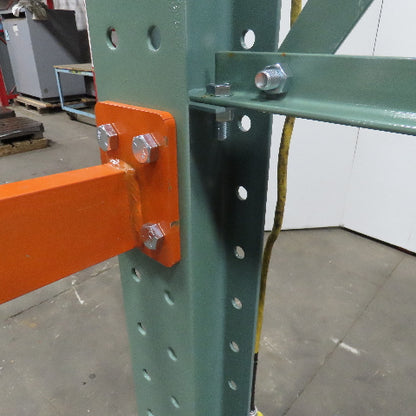 Cantilever Rack 1-Sided 12' Tall 48" Bracing Bolt Together 48" 1600Lb Cap Arms - Add on NEW