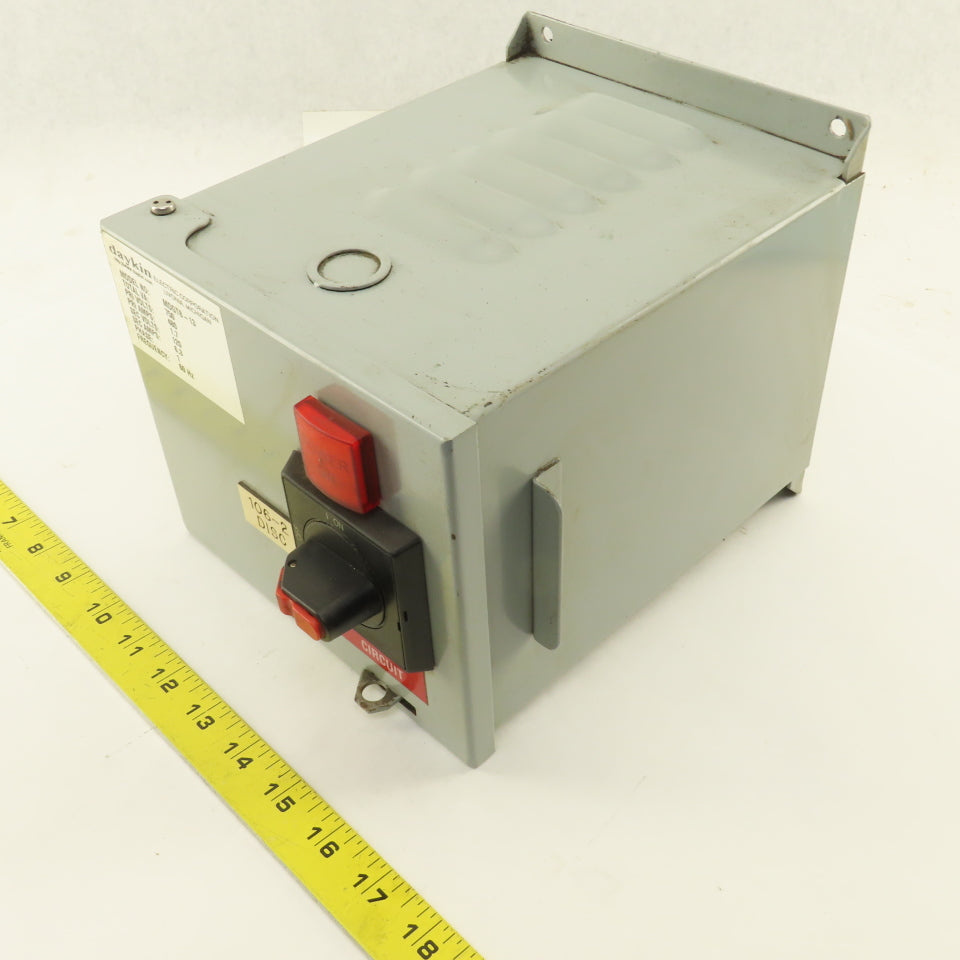 Daykin MDGBT-13 750VA 480V Pri 120V Sec 1Ph Transformer Disconnect