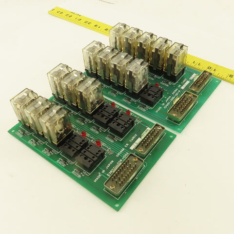 Okuma E3900-596-001-B CR Card 1 & 2 Control Relay Boards Lot Of 2