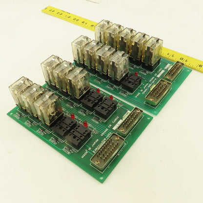 Okuma E3900-596-001-B CR Card 1 & 2 Control Relay Boards Lot Of 2