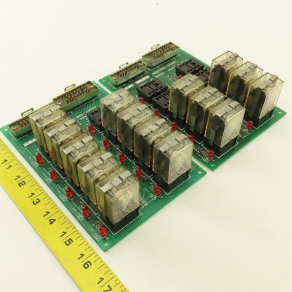 Okuma E3900-596-001-B CR Card 1 & 2 Control Relay Boards Lot Of 2