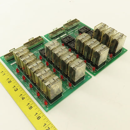 Okuma E3900-596-001-B CR Card 1 & 2 Control Relay Boards Lot Of 2
