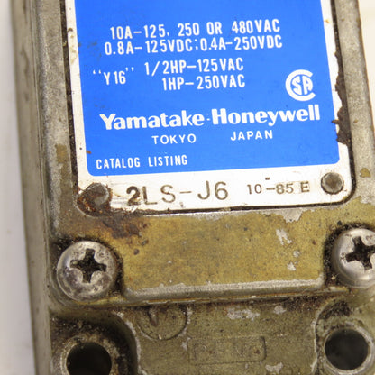 Yamatake Honeywell 2LS-J6 125-480V Ball Plunger Limit Switch