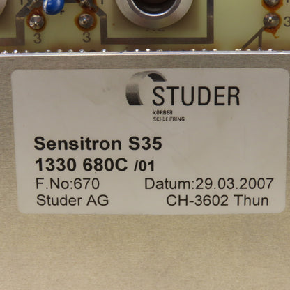 Studer 1330 680C/01 Senditron S35 Circuit Board Assembly Parts/Repairs