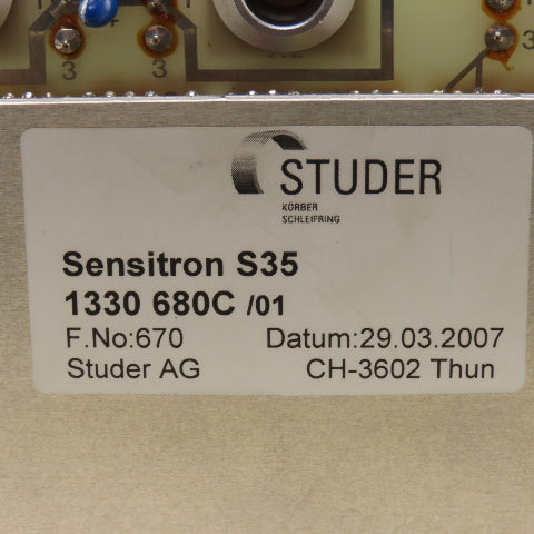 Studer 1330 680C/01 Senditron S35 Circuit Board Assembly Parts/Repairs