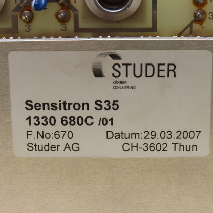 Studer 1330 680C/01 Senditron S35 Circuit Board Assembly Parts/Repairs