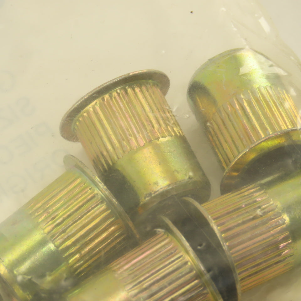 CAL2-8125-3.8-10 M8 3.80 Large Flange Knurled Rivet Nut Pack Of 10