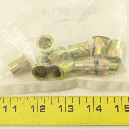 CAL2-8125-3.8-10 M8 3.80 Large Flange Knurled Rivet Nut Pack Of 10