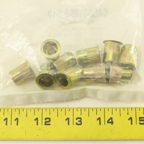 CAL2-8125-3.8-10 M8 3.80 Large Flange Knurled Rivet Nut Pack Of 10