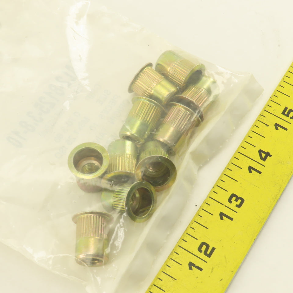 CAL2-8125-3.8-10 M8 3.80 Large Flange Knurled Rivet Nut Pack Of 10