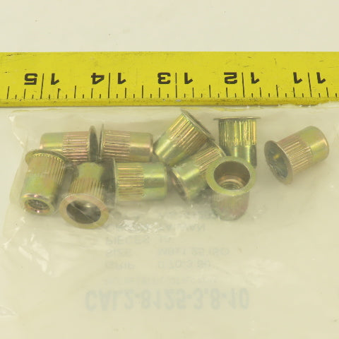 CAL2-8125-3.8-10 M8 3.80 Large Flange Knurled Rivet Nut Pack Of 10