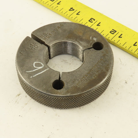 Pratt Whitney 1-3/8"-16 NS Thread Ring GO GAGE ONLY GO PD 1.3344