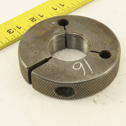 Pratt Whitney 1-3/8"-16 NS Thread Ring GO GAGE ONLY GO PD 1.3344