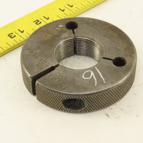 Pratt Whitney 1-3/8"-16 NS Thread Ring GO GAGE ONLY GO PD 1.3344