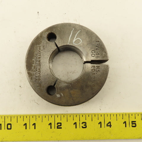 Pratt Whitney 1-3/8"-16 NS Thread Ring GO GAGE ONLY GO PD 1.3344