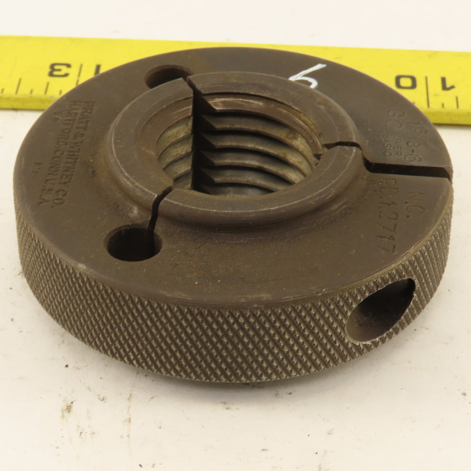 Pratt Whitney 1-3/8"-UNC Thread Ring GO GAGE ONLY GO PD 1.2717