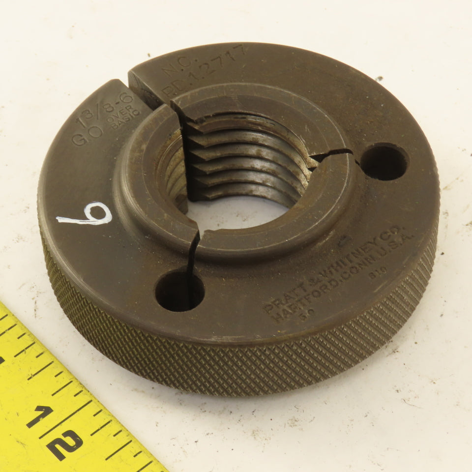 Pratt Whitney 1-3/8"-UNC Thread Ring GO GAGE ONLY GO PD 1.2717