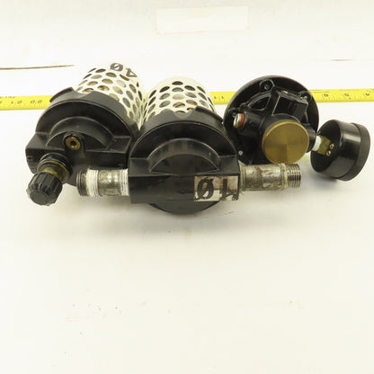 Coil Hose 3/8" NPT Compressed Air Filter Regulator Lubricator