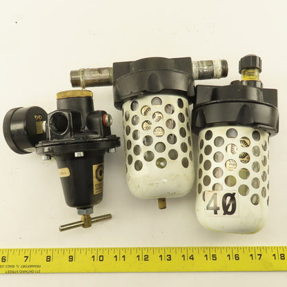 Coil Hose 3/8" NPT Compressed Air Filter Regulator Lubricator