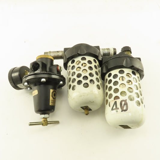 Coil Hose 3/8" NPT Compressed Air Filter Regulator Lubricator