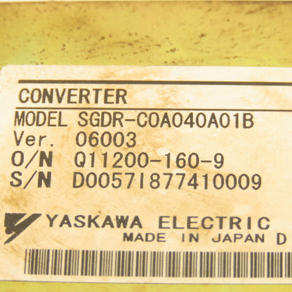 Yaskawa SGDR-EA1400N Servo Drive & Converter Unit