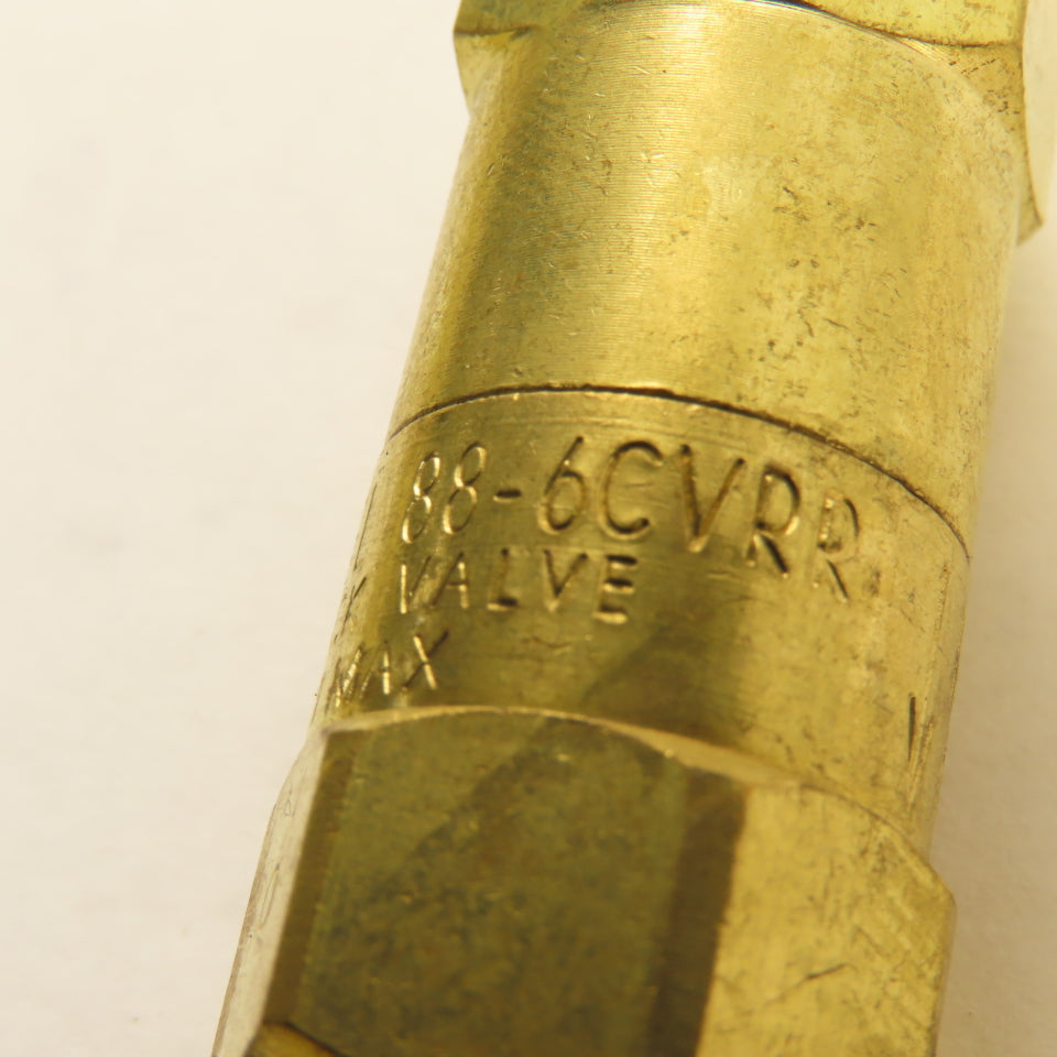 Harris 88-6CVRR Torch End Check Valve B Style Fitting 9/16"-18