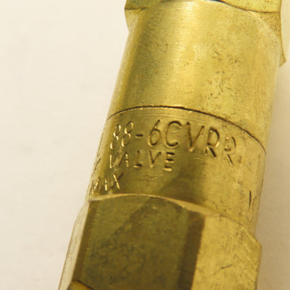 Harris 88-6CVRR Torch End Check Valve B Style Fitting 9/16"-18