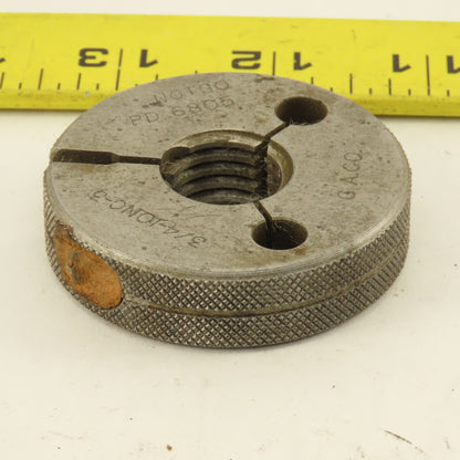 CACO 3/4"-10 UNC-2A  Thread Ring NOT GO GAGE ONLY NO GO PD 0.6805