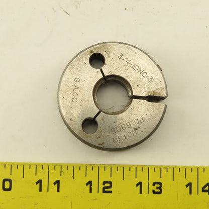 CACO 3/4"-10 UNC-2A  Thread Ring NOT GO GAGE ONLY NO GO PD 0.6805