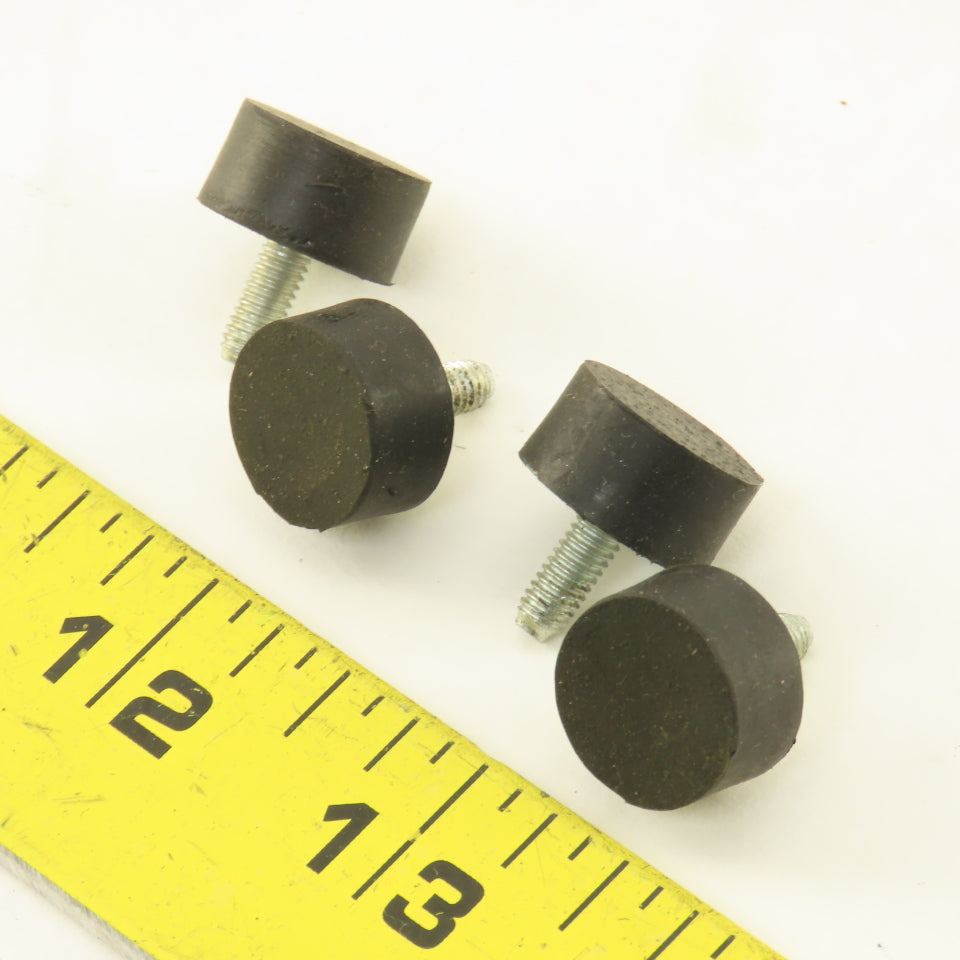 15mm x 8mm Rubber Miniature Lab Machine Feet M4  Metric Threaded Stud Lot Of 4