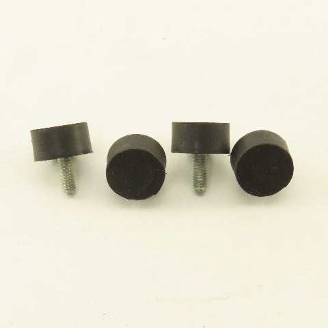 15mm x 8mm Rubber Miniature Lab Machine Feet M4  Metric Threaded Stud Lot Of 4