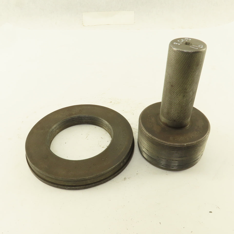 3.003"- 16 Thread Plug Gauge W/Ring PD 2.949