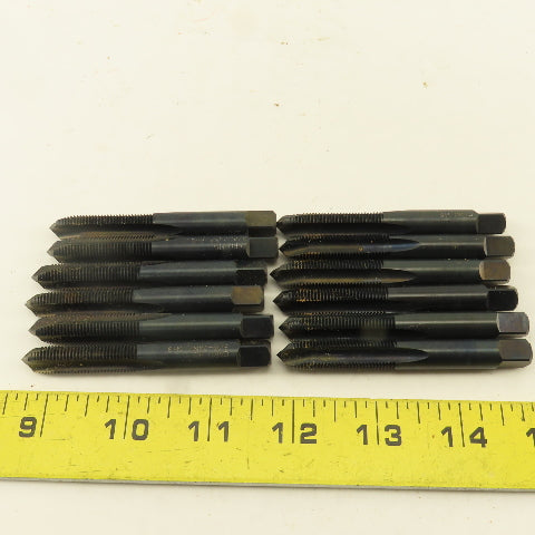 Card Union Twist Drill 3/8"-24 NF Straight Flute Tapered Plug Hand Tap Lot Of 12