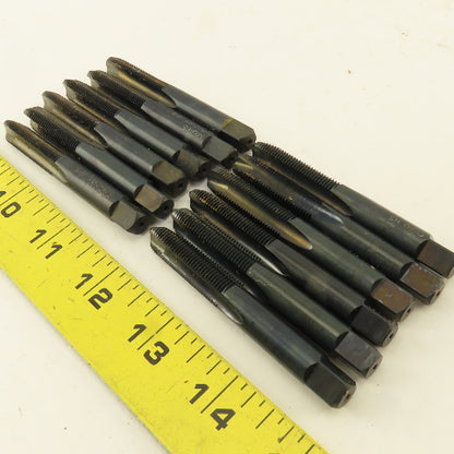 Card Union Twist Drill 3/8"-24 NF Straight Flute Tapered Plug Hand Tap Lot Of 12