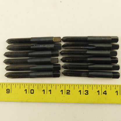 Card Union Twist Drill 3/8"-24 NF Straight Flute Tapered Plug Hand Tap Lot Of 12