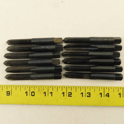 Card Union Twist Drill 3/8"-24 NF Straight Flute Tapered Plug Hand Tap Lot Of 12