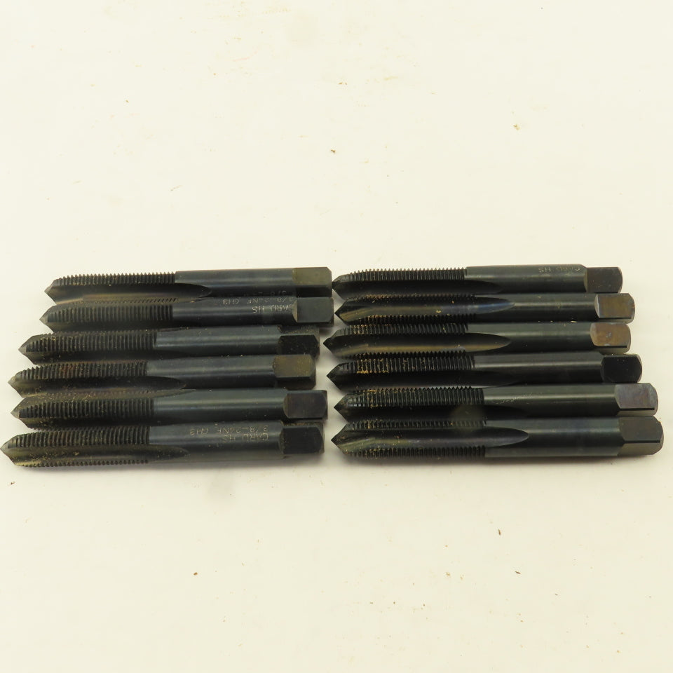 Card Union Twist Drill 3/8"-24 NF Straight Flute Tapered Plug Hand Tap Lot Of 12