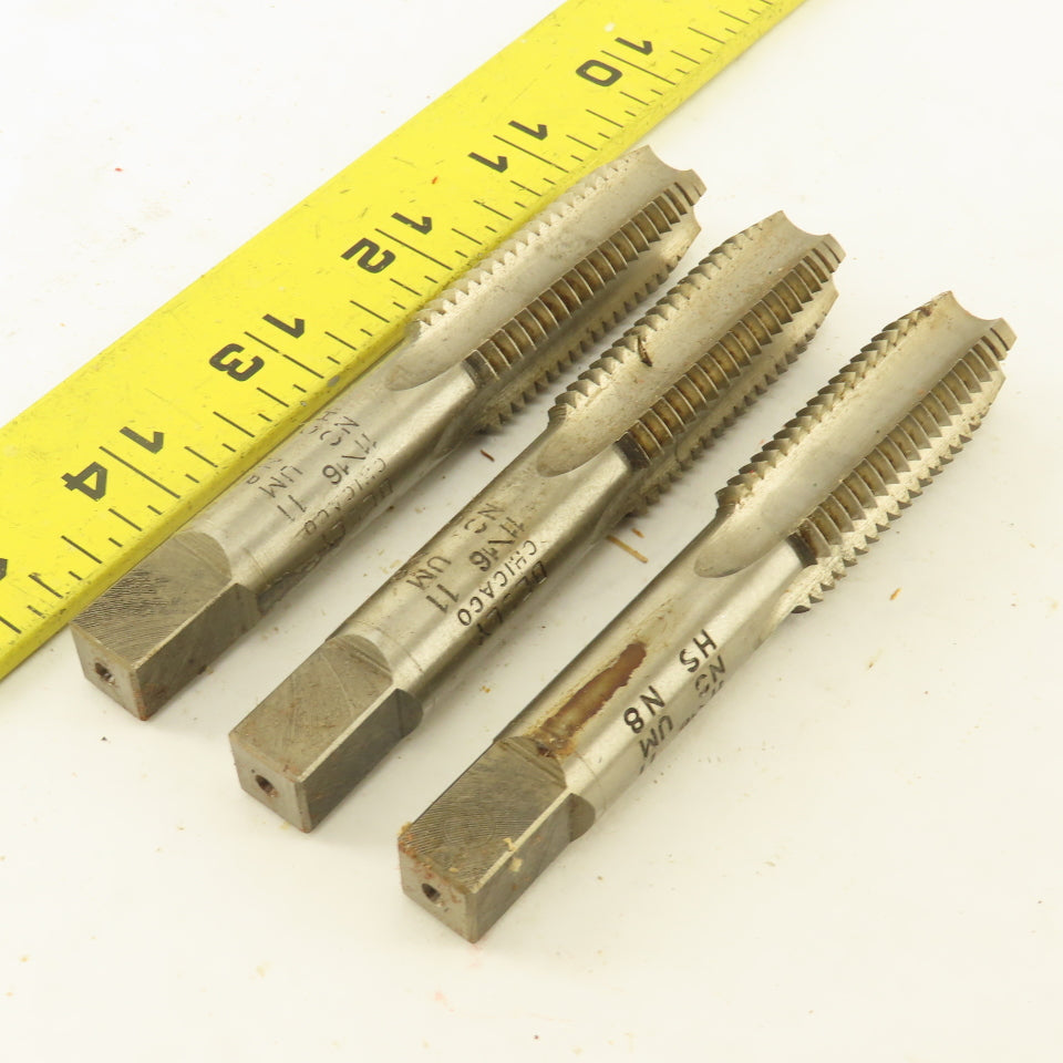 Besly Taps 11/16"-11 NF HSS Straight Flute Bottoming Hand Tap NOS Lot Of 3
