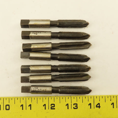 Bay State Tap & Die 3/8"-24 NF H-3 Flute Spiral Point Hand Tap NOS Lot Of 7