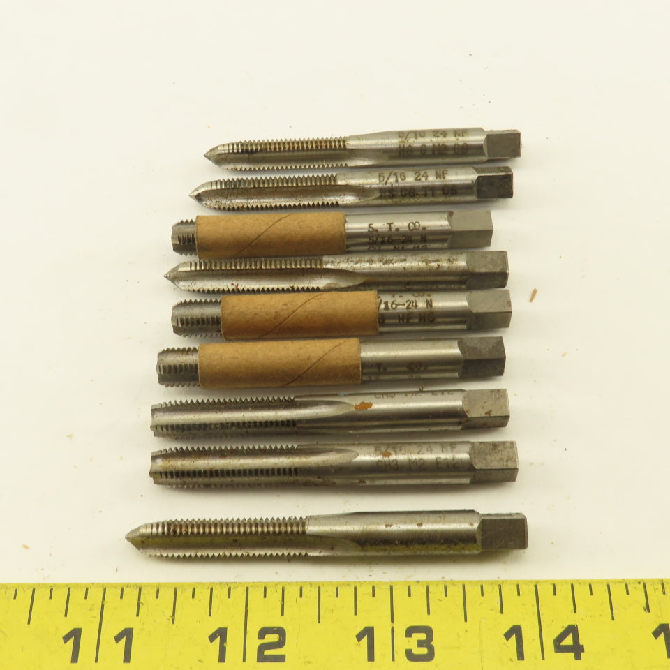 Besly 5/16"-24 NF Straight Flute Tapered And Bottoming Hand Tap NOS Lot Of 9