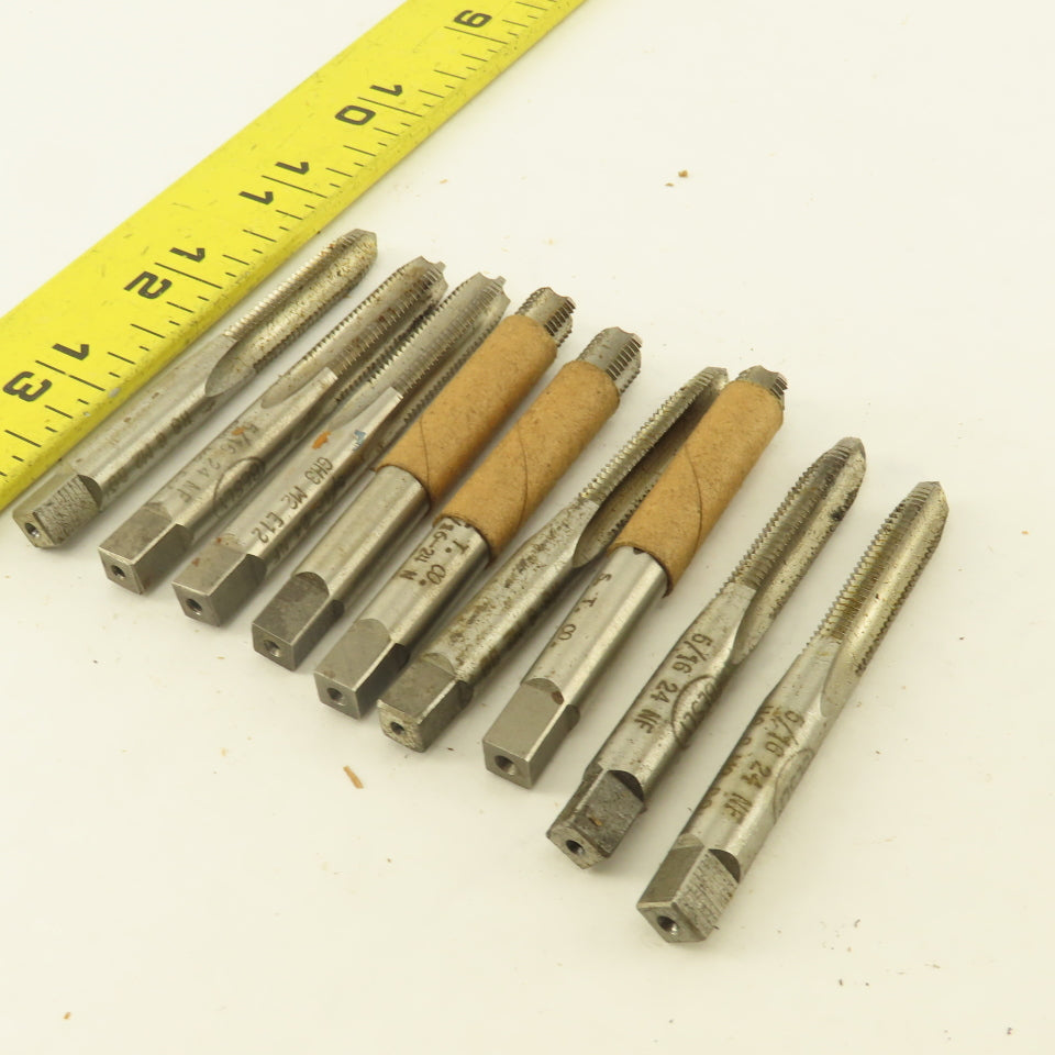 Besly 5/16"-24 NF Straight Flute Tapered And Bottoming Hand Tap NOS Lot Of 9